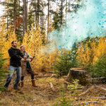 Gender Reveal Confetti & Powder Smoke Cannons - 2 Pink and 2 Blue